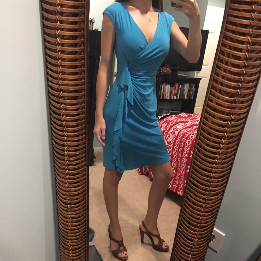 Flattering blue dress